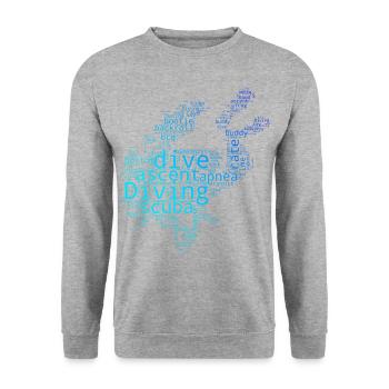 Plongée Plongeur Plongée Plongée Plongeuse Femme - Sweat-shirt Unisexe - gris chiné - Devant - Alina (178cm) & Michal (187cm)