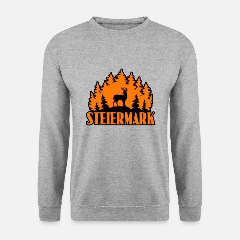 Steiermark - Unisex Pullover - Weißgrau meliert