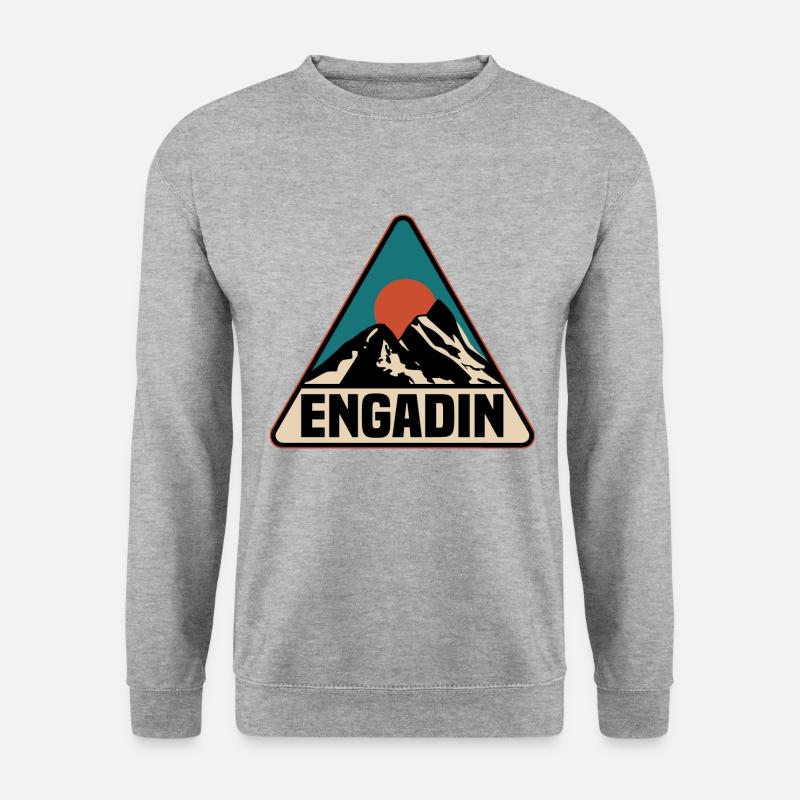 Engadin - Unisex Pullover - Weißgrau meliert