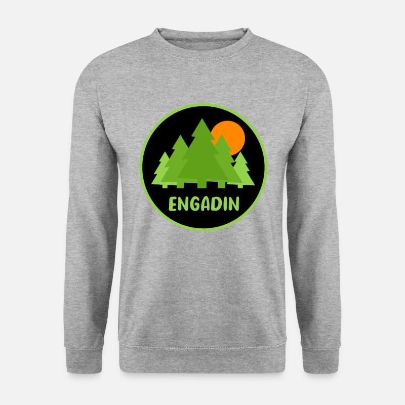 Engadin - Unisex Pullover - Weißgrau meliert