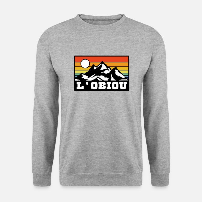 Obiou L'Obiou - Unisex Pullover - Weißgrau meliert