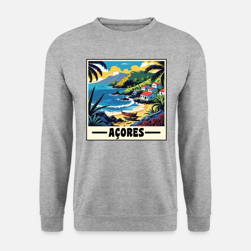 Acores - Unisex Pullover - Weißgrau meliert