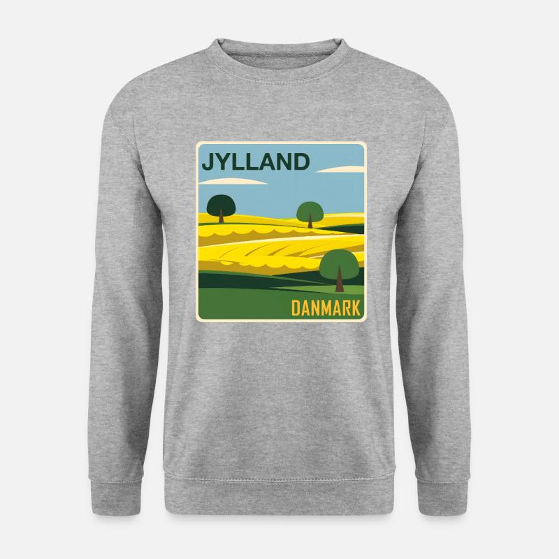 Jütland Jylland Dänemark - Unisex Pullover - Weißgrau meliert