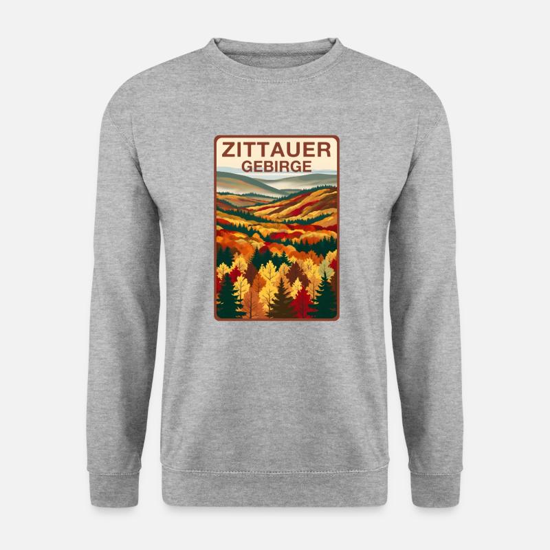 Zittauer Gebirge - Unisex Pullover - Weißgrau meliert