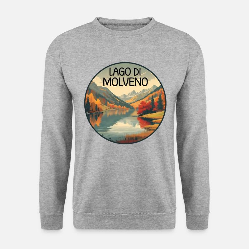 Lago di Molveno - Unisex Pullover - Weißgrau meliert