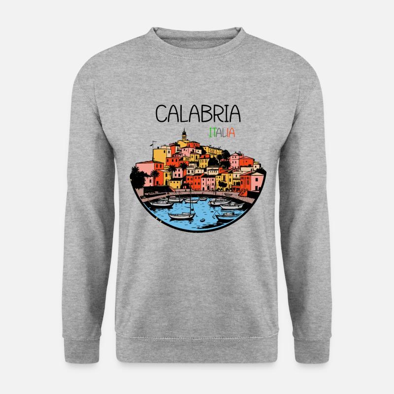 Kalabrien Italien - Unisex Pullover - Weißgrau meliert
