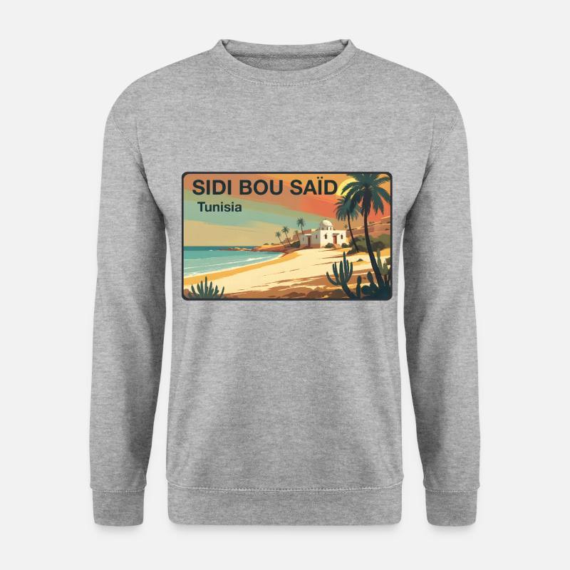 Sidi Bou Said - Unisex Pullover - Weißgrau meliert