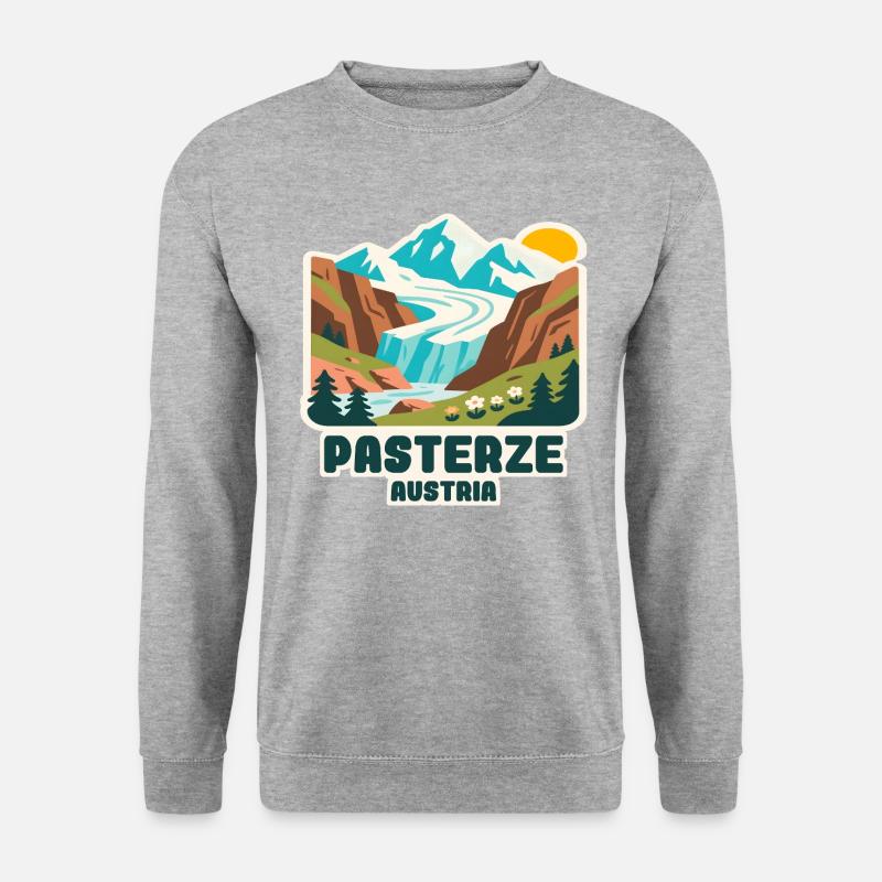 Pasterze Gletscher - Unisex Pullover - Weißgrau meliert