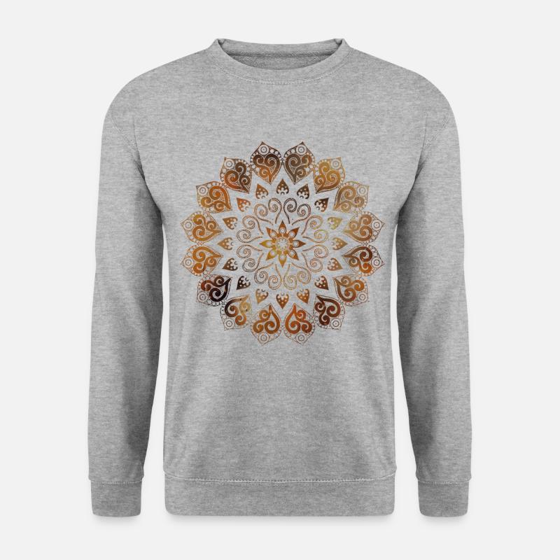 Mandala - Unisex Pullover - Weißgrau meliert