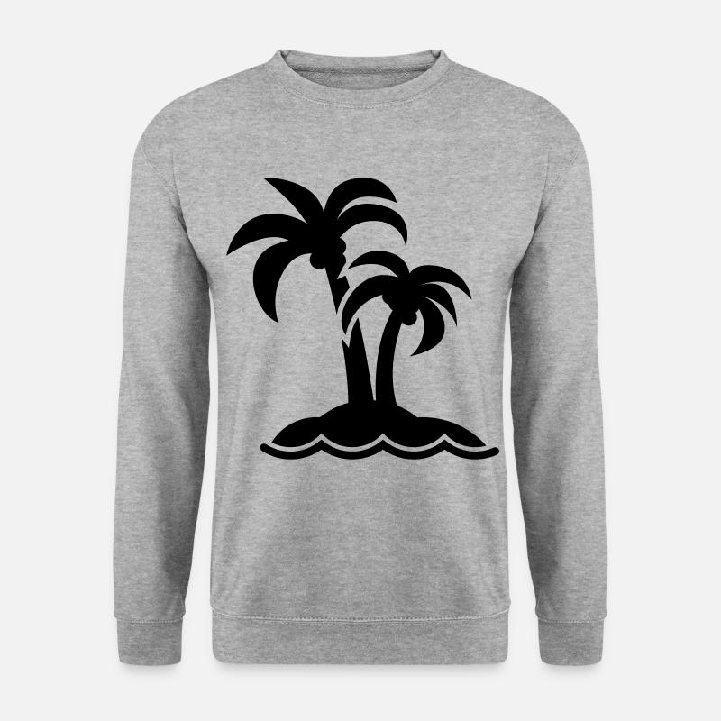 palm island symbol - Unisex Sweatshirt - salt & pepper