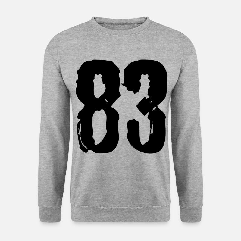 83 Zahl Trikot - Unisex Pullover - Weißgrau meliert