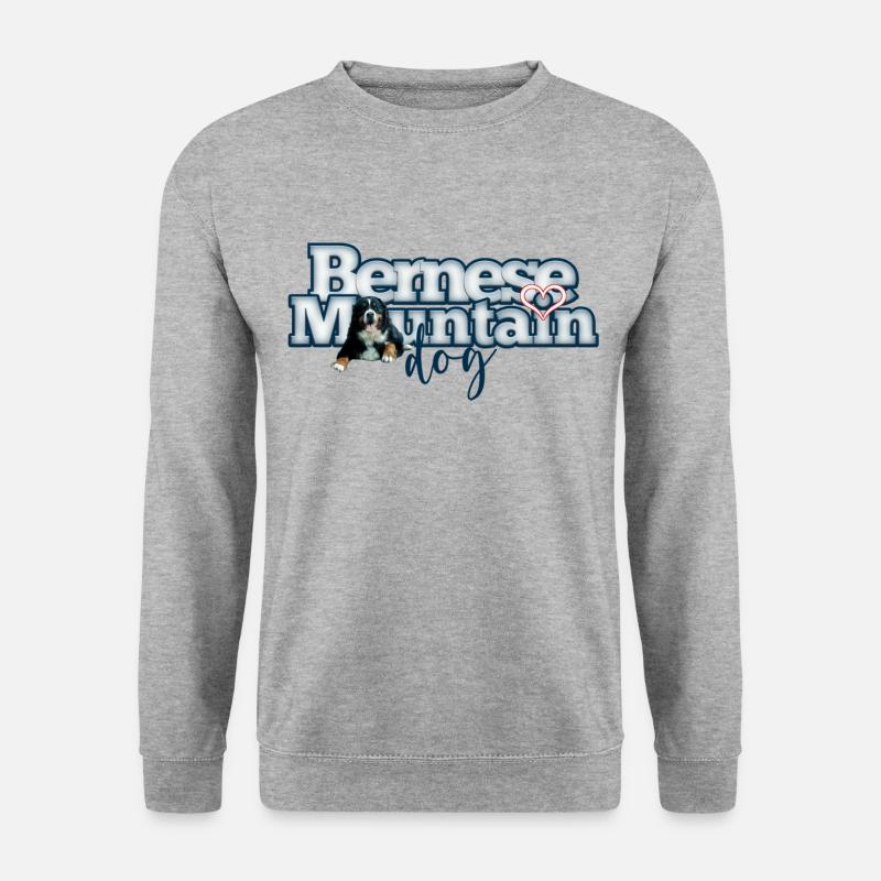 Berner Sennenhund - Unisex Pullover - Weißgrau meliert