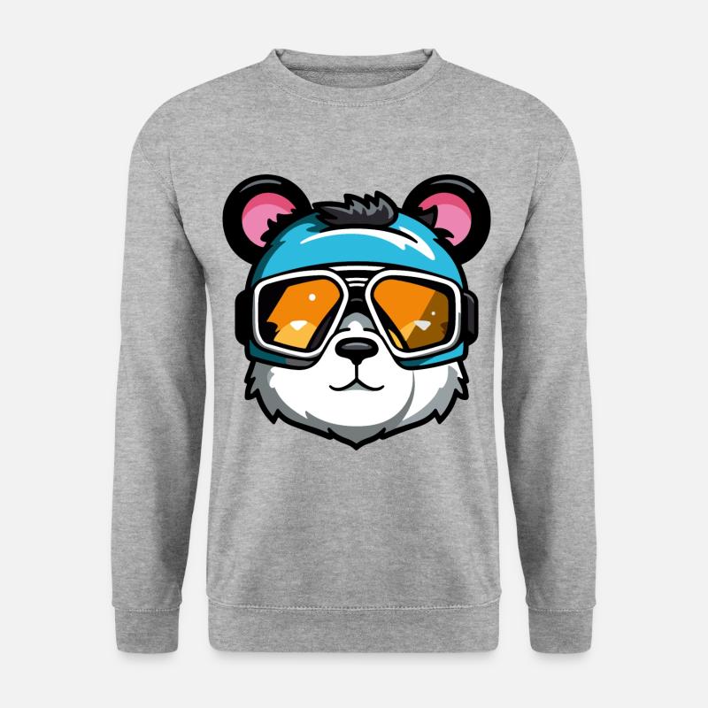 Ski Bear Snowboarder Comic - Unisex Sweatshirt - salt & pepper