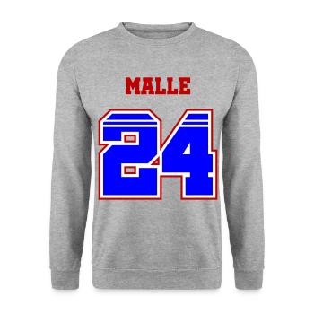Malle 24 - Unisex Sweatshirt - salt & pepper - Front - Alina (178cm) & Michal (187cm)