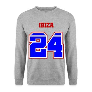 Ibiza 24 - Unisex Sweatshirt - salt & pepper - Front - Alina (178cm) & Michal (187cm)