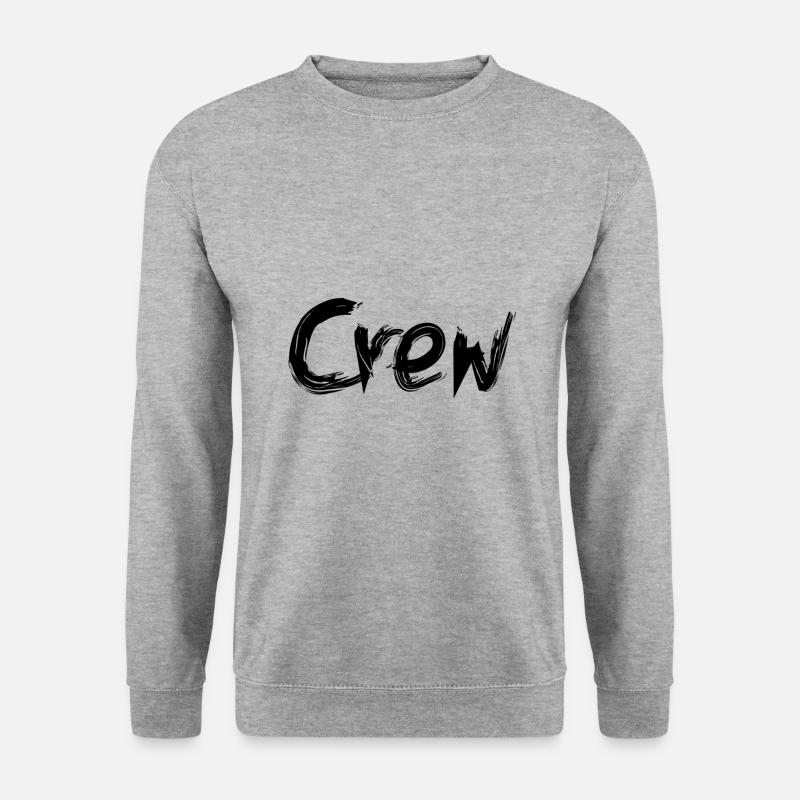 Crew - Unisex Pullover - Weißgrau meliert
