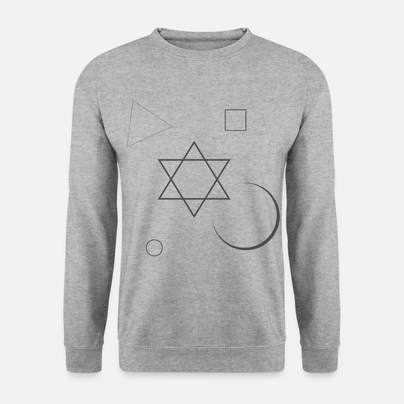 Alchemie Zeichen - Unisex Pullover - Weißgrau meliert