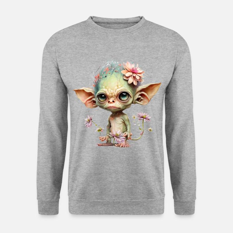 Mignon extraterrestre - Sweat-shirt Unisexe - gris chiné