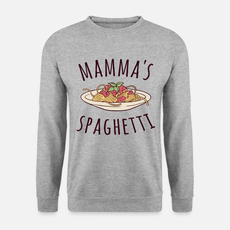 Mamma's Spaghetti - Unisex Pullover - Weißgrau meliert
