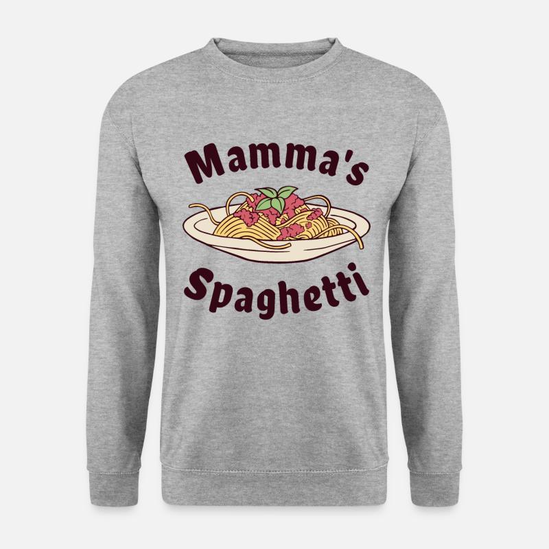 Mamma's Spaghetti - Unisex Pullover - Weißgrau meliert