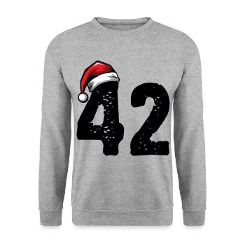 42 Number Christmas - Unisex Sweatshirt - salt & pepper - Front - Alina (178cm) & Michal (187cm)