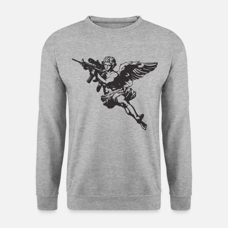Riffle Angle - Unisex Pullover - Weißgrau meliert