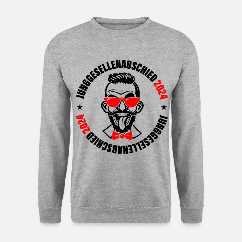Junggesellenabschied 2024 - Unisex Pullover - Weißgrau meliert