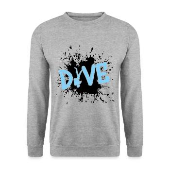 tauchen diving dive - Unisex Pullover - Weißgrau meliert - Vorne - Alina (178cm) & Michal (187cm)