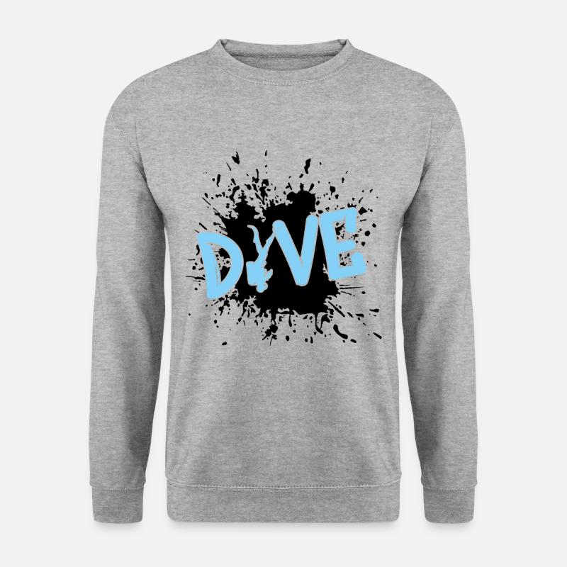 tauchen diving dive - Unisex Pullover - Weißgrau meliert