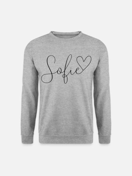 Sofie Nom Prénom Fille - Sweat-shirt Unisexe - gris chiné