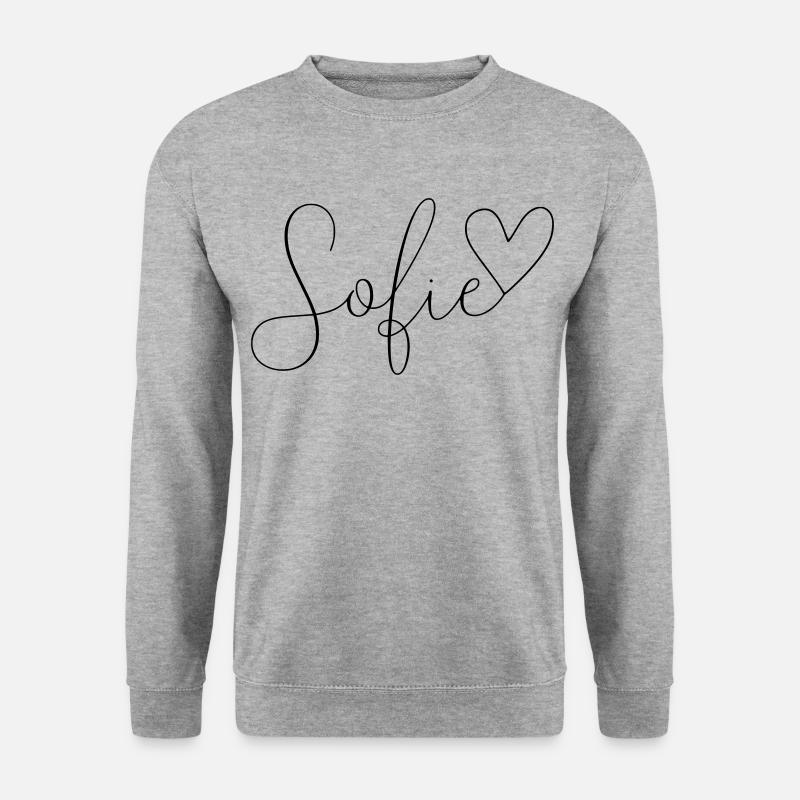 Sofie Name Vorname Mädchen - Unisex Pullover - Weißgrau meliert