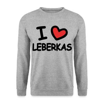 I Love Leberkas - Unisex Sweatshirt - salt & pepper - Front - Alina (178cm) & Michal (187cm)