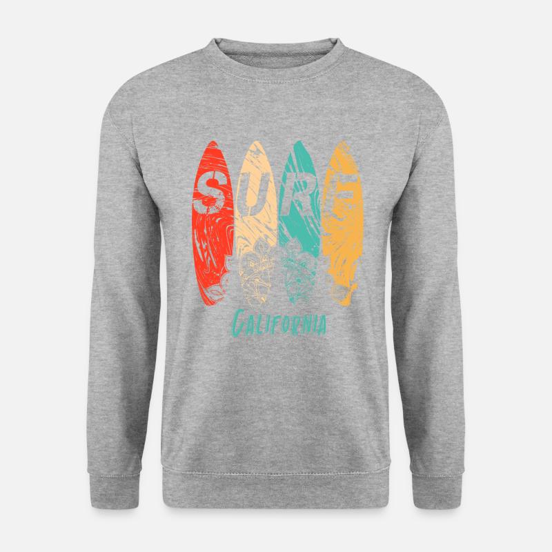 Surf California - Unisex Pullover - Weißgrau meliert