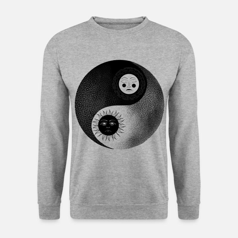 Yin Yang 2 - Unisex Pullover - Weißgrau meliert