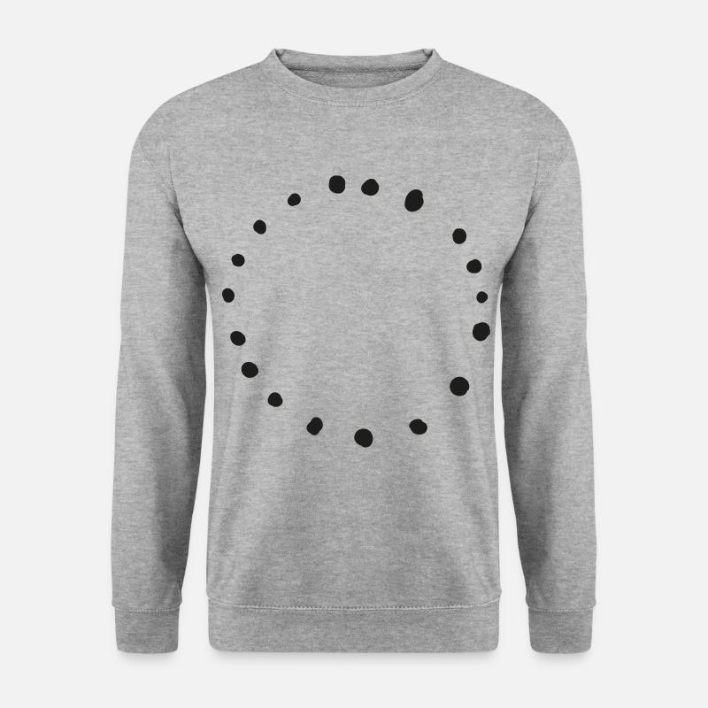 Kreis Punkte Zeichen - Unisex Pullover - Weißgrau meliert