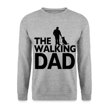 The Walking Dad Dog Owner Owner - Unisex Sweatshirt - salt & pepper - Front - Alina (178cm) & Michal (187cm)