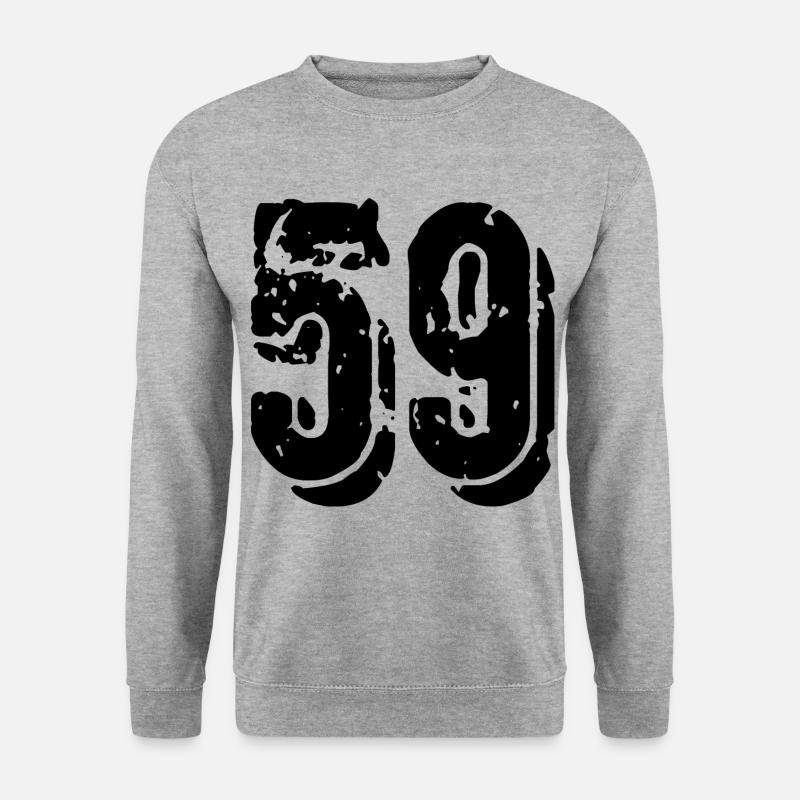 59 Zahl Trikot - Unisex Pullover - Weißgrau meliert
