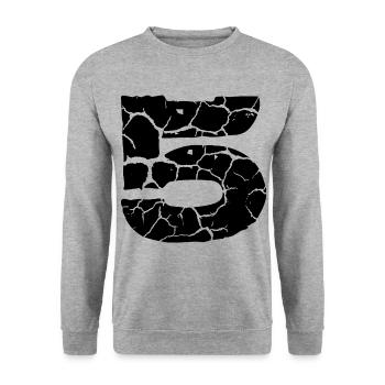 Maillot numéro 5 - Sweat-shirt Unisexe - gris chiné - Devant - Alina (178cm) & Michal (187cm)
