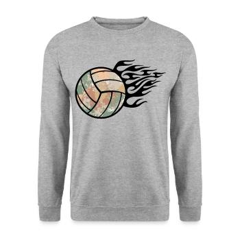Volleyball - Unisex Sweatshirt - salt & pepper - Front - Alina (178cm) & Michal (187cm)