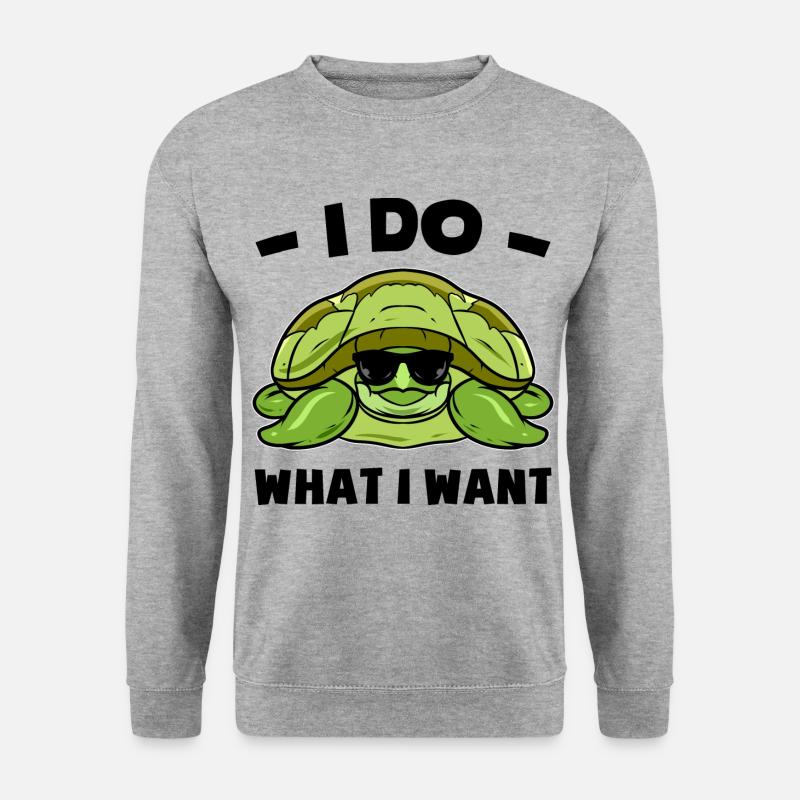 Schildkröten Sprüche - Unisex Pullover - Weißgrau meliert