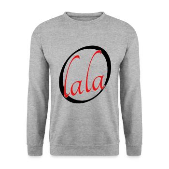 O lala - Unisex Pullover - Weißgrau meliert - Vorne - Alina (178cm) & Michal (187cm)