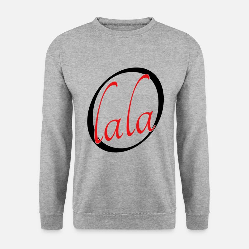 O lala - Unisex Pullover - Weißgrau meliert