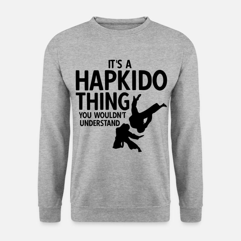 Koreanischer Kampfsport Hapkido - Unisex Pullover - Weißgrau meliert