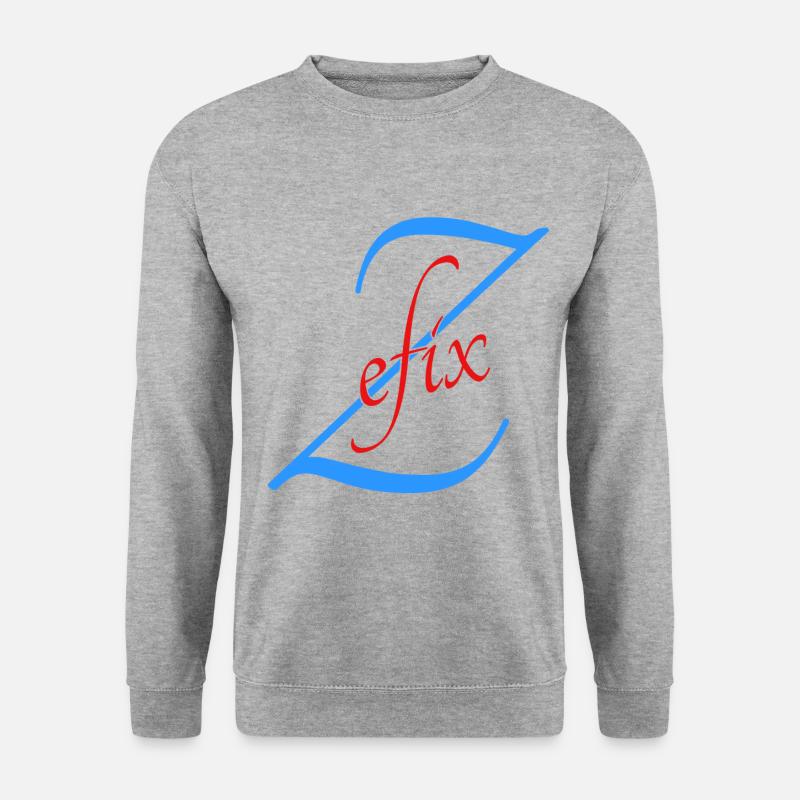 Bayern Spruch Zefix - Unisex Pullover - Weißgrau meliert