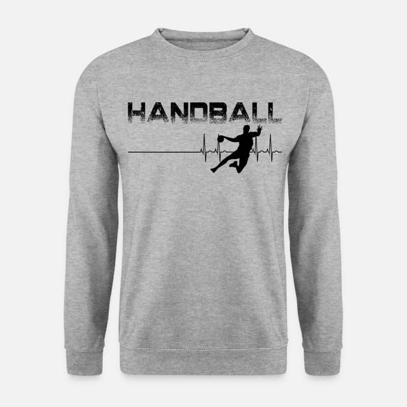 Handball - Unisex Pullover - Weißgrau meliert