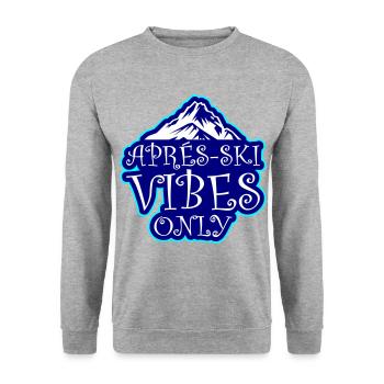 Apres Ski Vibes Only - Unisex Pullover - Weißgrau meliert - Vorne - Alina (178cm) & Michal (187cm)