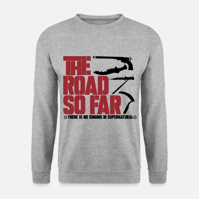 ROAD SO FAR, GESCHENK - Unisex Pullover - Weißgrau meliert