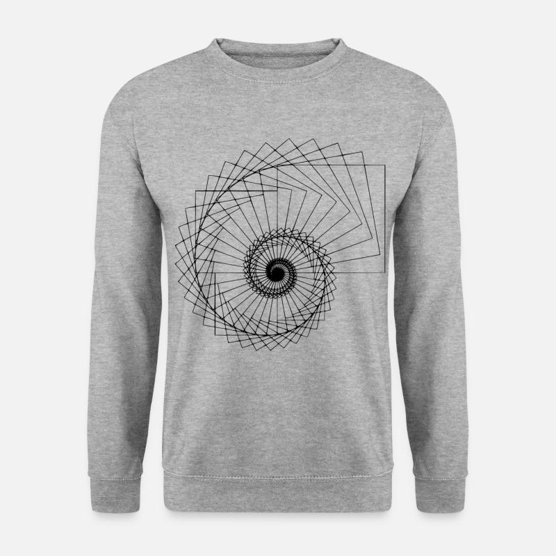 fractale Spirale - Unisex Pullover - Weißgrau meliert