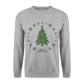 Christmas - Unisex Sweatshirt - salt & pepper - Front - Alina (178cm) & Michal (187cm)