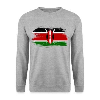 Kenya flag flag - Unisex Sweatshirt - salt & pepper - Front - Alina (178cm) & Michal (187cm)